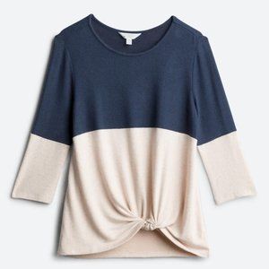 MIX by 41 Hawthorn Samantha Front Twist Brushed Knit Top